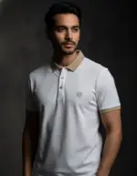The Minimalist Tan Polo -White