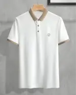 The Minimalist Tan Polo -White