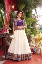 vyra luxe | signature vichitra silk shrug style lehenga set p